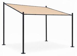 MultiGarden DN-FG-871 Zahradní pergola s ocelovou konstrukcí 3 x 3 m, béová