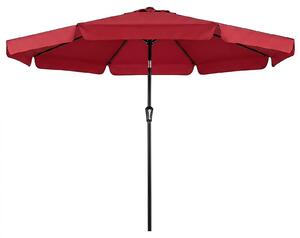Parasol KOMFOTTEU, 300 cm, parasol ogrodowy z regulowanym ktem nachylenia 30°, metalowa konstrukcja, 8 rozpórek, mechanizm otwierania, parasol tarasowy do uytku zewntrznego z ozdobnym wykoczeniem, parasol targowy do ogrodu, tarasu, play