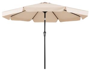 Parasol 300 cm, parasol ogrodowy z regulowanym ktem nachylenia 30°, metalowa konstrukcja, 8 rozpórek, mechanizm otwierania, parasol tarasowy do uytku zewntrznego z ozdobnym wykoczeniem, parasol targowy do ogrodu, tarasu, play
