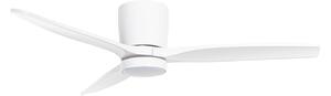 Wentylator sufitowy LED Sorin, biały, CCT, IP44, 3 łopatki – Lucande Lucande, Sorin, biały, gabinet | pracownia, metal, nowoczesny