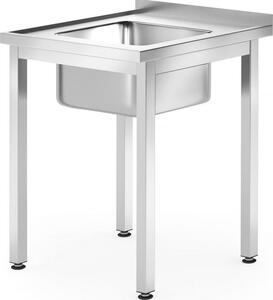 Szafka zlewozmywakowa przykręcana, głębokość 600 mm, HENDI, Profi Line, umywalka na środku, 600x600x(H)850mm
