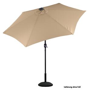 Aluminiowy parasol Parasol ogrodowy _ 2,7 m Solar/LED 24 światła beżowy