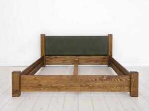 Łóżko drewniane tapicerowane Rustyk / Ziemowit 140