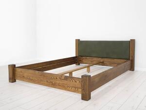 Łóżko drewniane tapicerowane Rustyk / Ziemowit 160