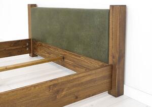 Łóżko drewniane tapicerowane Rustyk / Ziemowit 140
