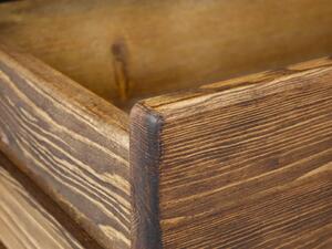 Witryna drewniana z szufladą Rustyk