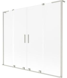 Mexen Velar L Duo parawan nawannowy 2-skrzydłowy rozsuwany 170 x 150 cm, szron, nikiel szczotkowany - 896-170-003-32-97