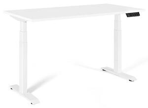 Elektryczne biurko komputerowe Active I 140x70 cm, stelaż biały / blat biały