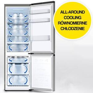 Lodówka SAMSUNG RB38C603DB1 EF AI No Frost 203cm Grafitowa stal