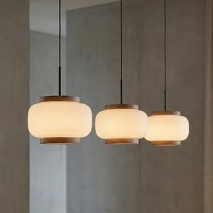 Lampa wisząca Shiro Quitani, możliwość ściemniania, biały / opal, salon / jadalnia, szkło, design