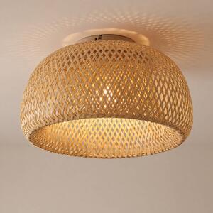 Lampa sufitowa Jadwiga Lindby, możliwość ściemniania, jasne drewno, salon / jadalnia, bambus, skandynawski