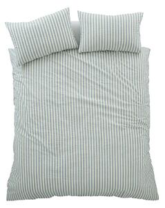 Niebieska pościel jednoosobowa 135x200 cm Cotton Rich Woven Stripe – Pineapple Elephant