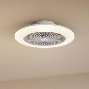 Philips Wentylator sufitowy LED Amigo, biały połysk, 58 cm, CCT możliwość ściemniania, biały / opal, salon / jadalnia, tworzywo sztuczne, nowoczesny