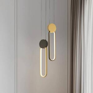 Zambelis Lampa wisząca 23101, możliwość ściemniania, mosiężny / złoty, salon / jadalnia, aluminium, nowoczesny