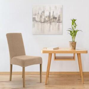 Pokrowiec na krzesło EUROFIRANY D91 457082 (35 x 30 x 55 cm) Beżowy