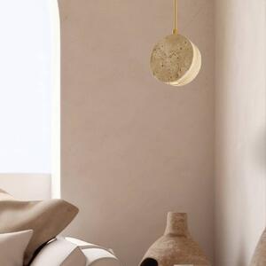 Zambelis Lampa wisząca 25336, kremowy / amber, salon / jadalnia, kamień, nowoczesny