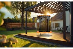 Trampolina NEO-SPORT NS-05W240F FI 152 cm Pomarańczowo-czarny