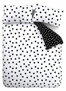 Czarno-biała pościel jednoosobowa 135x200 cm Polka Dot – Catherine Lansfield