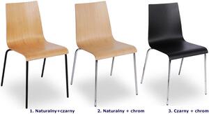 Nowoczesne krzesło konferencyjne czarny + chrom - Gixo 3X