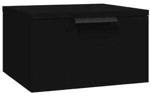 Czarna wisząca szafka nocna z szufladą - Zemsi