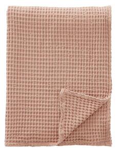 Szaroróżowy bawełniany koc 150x200 cm Jaipur Chunky Waffle – Pineapple Elephant