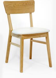 Krzesło dębowe 08 Ekoskóra czarna/biała
