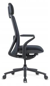 Ergonomiczny fotel Polka czarny trójwymiarowa siatka/tkanina