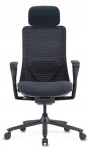 Ergonomiczny fotel Polka czarny trójwymiarowa siatka/tkanina