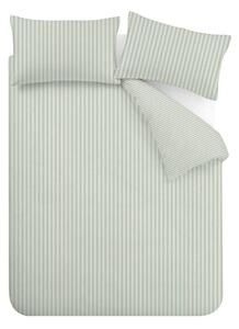 Zielona pościel jednoosobowa 135x200 cm Epping Textured Stripe – Catherine Lansfield