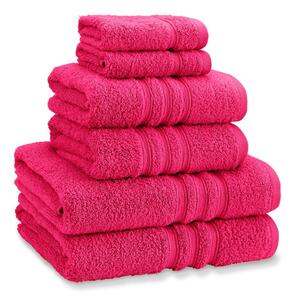 Ciemnoróżowe bawełniane ręczniki zestaw 6 szt. frotte Zero Twist – Catherine Lansfield