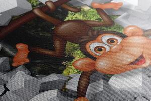 Obraz wesoła małpka
