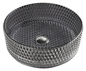 Umywalka nablatowa HYDROSAN BRILLANT1-BL-PL-360 Okrągły Czarno - Platynowy połysk