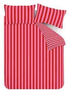 Czerwono-różowa pościel dwuosobowa 3-częściowa 200x200 cm Stripe Tease – Sassy B