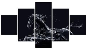 Obraz - Koń i woda (125x70 cm)