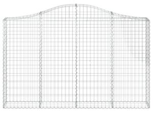 Łukowaty kosz gabionowy 200x30x120/140 cm, galwanizowane żelazo