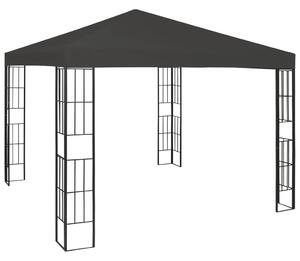 Altana ze sznurem lampek LED, 3x3 m, antracytowa