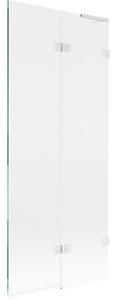 Mexen Lunar L parawan nawannowy 2-skrzydłowy prawy 80 x 150 cm, transparent, biały - 897L-080-100-20-00-P