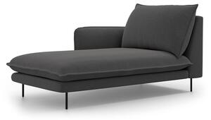 Ciemnoszary szezlong Cosmopolitan Design Vienna, lewostronny
