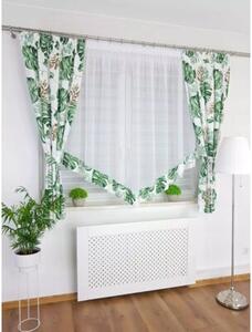 Firana z modnym wzorem monstera