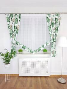 Firana z modnym wzorem monstera