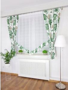 Firana z modnym wzorem monstera