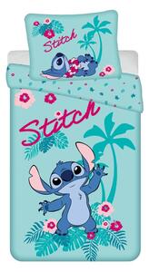 Niebieska bawełniana pościel dziecięca jednoosobowa 140x200 cm Lilo a Stitch "Hawaii" – Jerry Fabrics