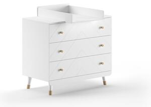 Biała komoda dziecięca z przewijakiem 100x100x74 cm Billy – Vipack