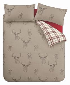 Beżowa pościel dwuosobowa 3-częściowa 230x220 cm Stag – Catherine Lansfield