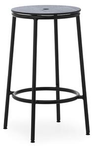 Normann Copenhagen - Circa Stołek barowy H65 Black Steel/Black Oak
