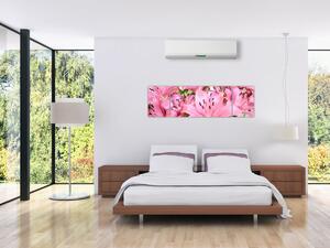 Obraz - Różowe lilie (170x50 cm)