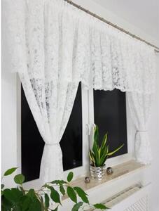 Firana z markizety z haftem i lambrekinem 400x140cm