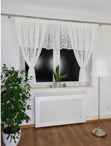Firana z markizety z haftem i lambrekinem 400x140cm
