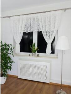 Firana z markizety z haftem i lambrekinem 400x140cm