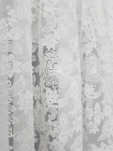 Firana z markizety z haftem i lambrekinem 400x140cm